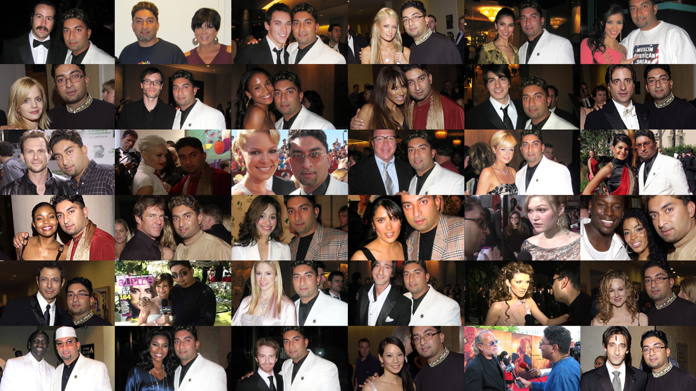 Sheeraz Hasan with stars and industry figures from the Tinseltown TV archive