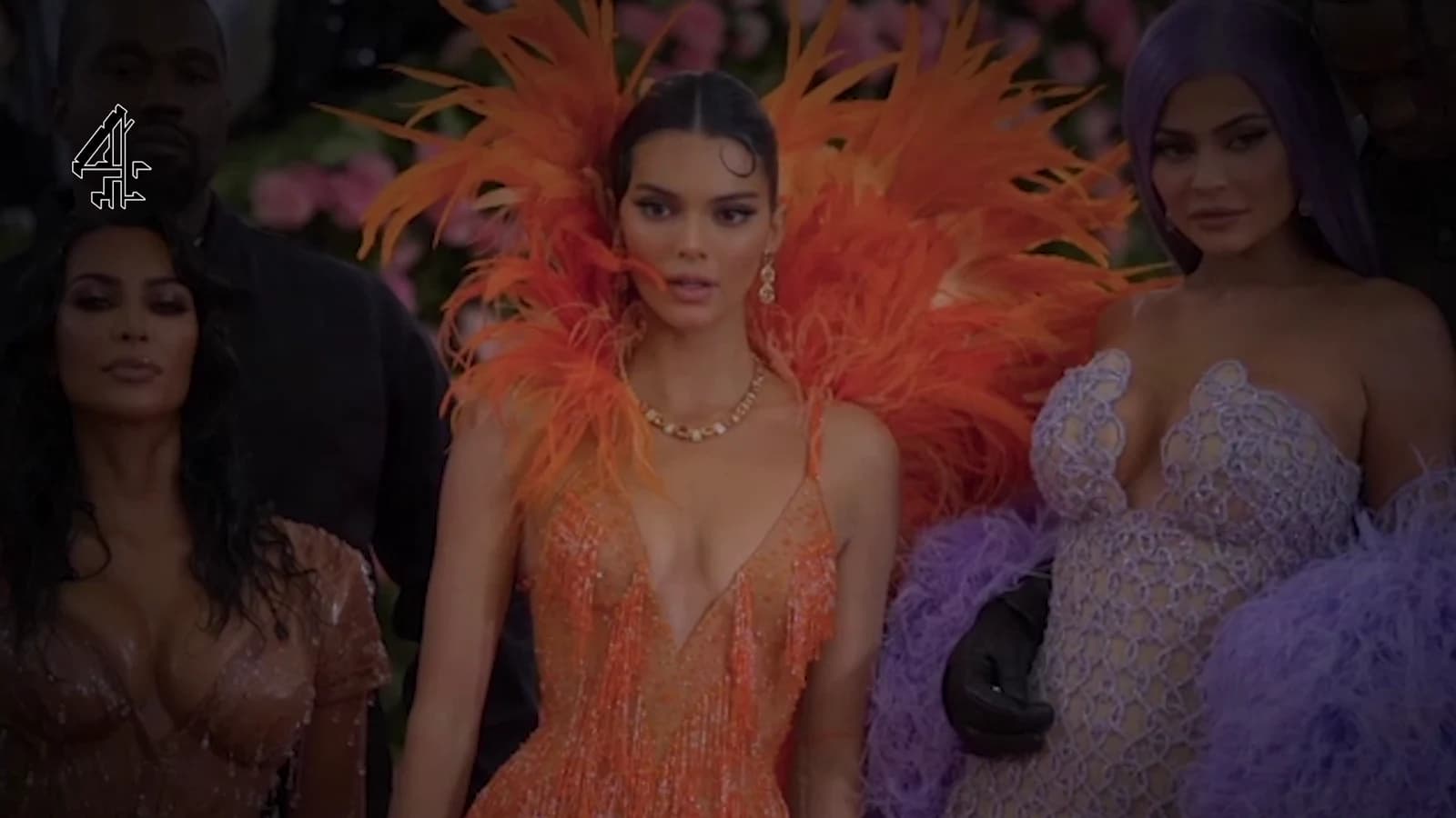 Kim Kardashian, Kendall Jenner and Kylie Jenner together in Channel 4's account of the family's later scale
