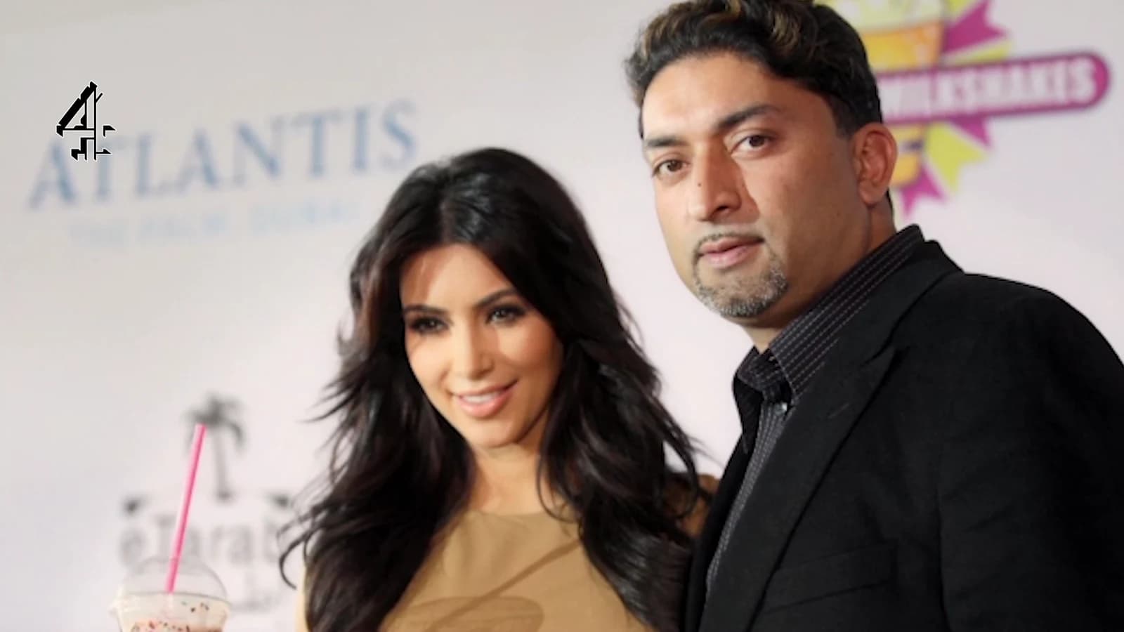 Kim Kardashian and Sheeraz Hasan together at a public appearance shown by Channel 4