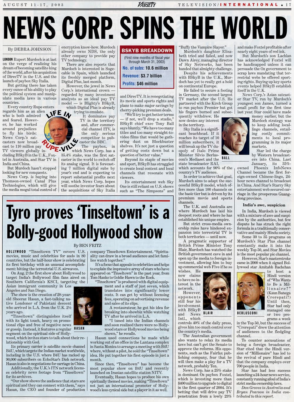 Variety article about the international reach and production model of Tinseltown TV