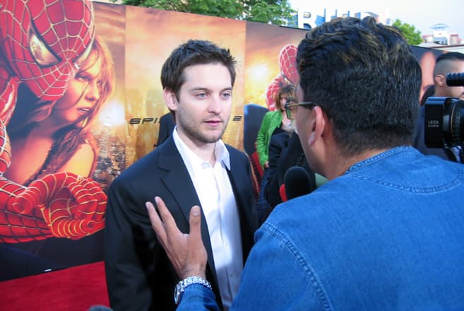 Tobey Maguire in the Tinseltown TV red-carpet archive